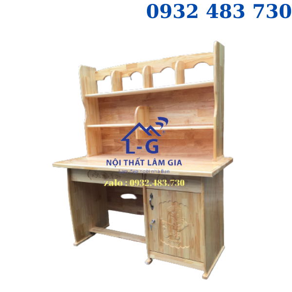 Bàn học sinh liền kệ gỗ 1m phờ ri ship HCM