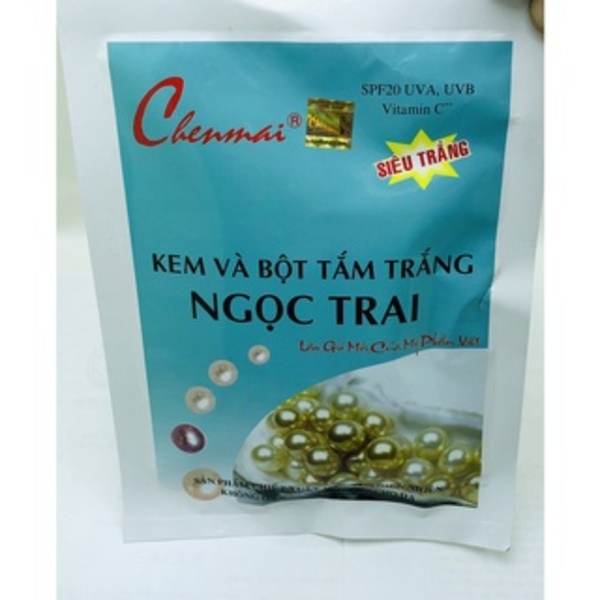 [Combo 10 túi ] Kem và bột tắm trắng chenmai ngọc trai  y
