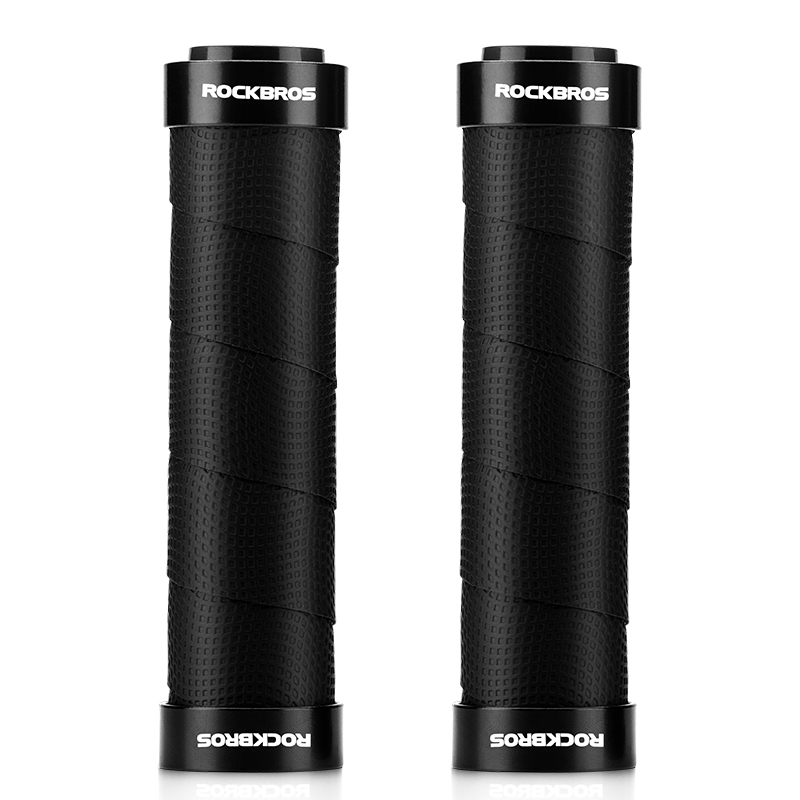 ROCKBROS Many Kinds Of Colors Bicycle Grips MTB Silicone Sponge Handlebar Grips Anti-skid Shock-absorbing Soft Bike Grips Cycling Handlebar