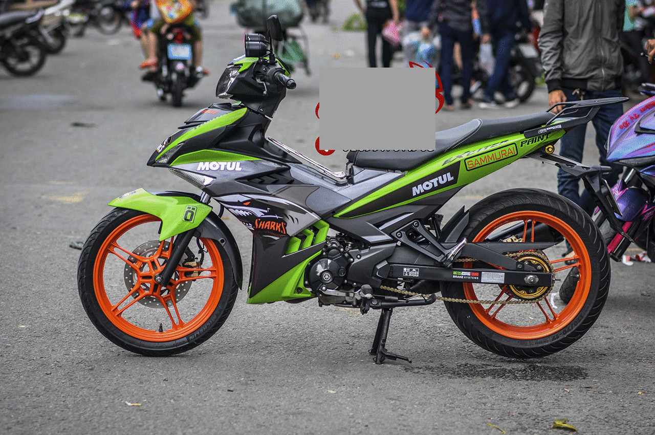 tem trùm xe exciter 150 màu đen xanh lá độ đẹp - Tem xe máy ex 150  làm theo yêu cầu - tem xe exciter 150 màu đen xanh lá đẹp