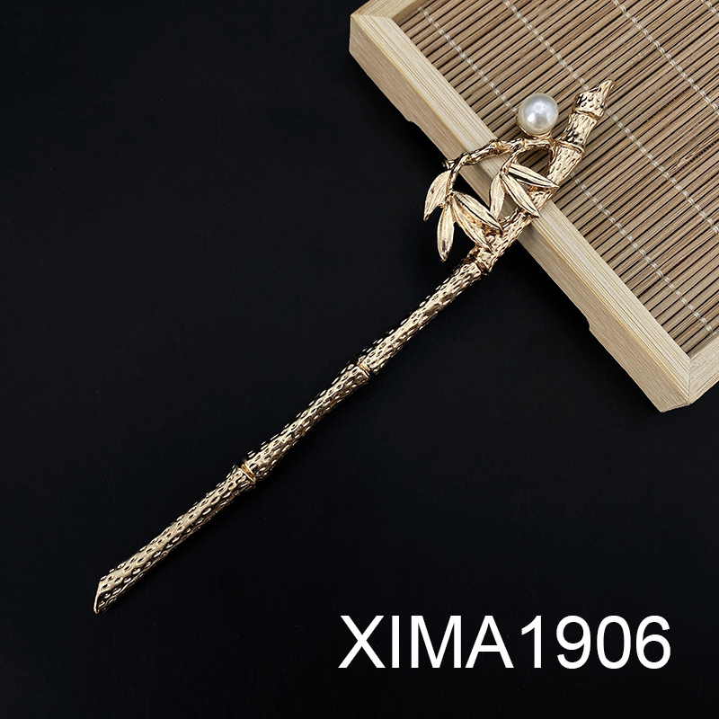 Trâm cài tóc nụ hoa sen nhành tre trúc phong cách cổ trang dùng búi tóc cosplay cổ phục