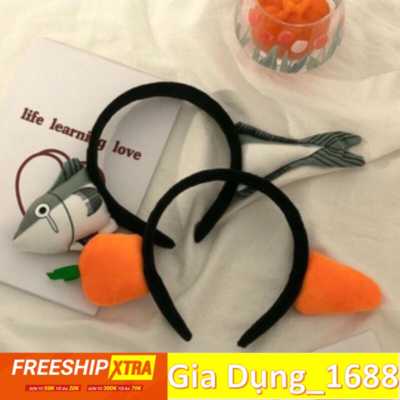 Bờm Cài tóc con cá / cà rốt đáng yêu cute - Băng đô cài tóc (tuyển sỉ).