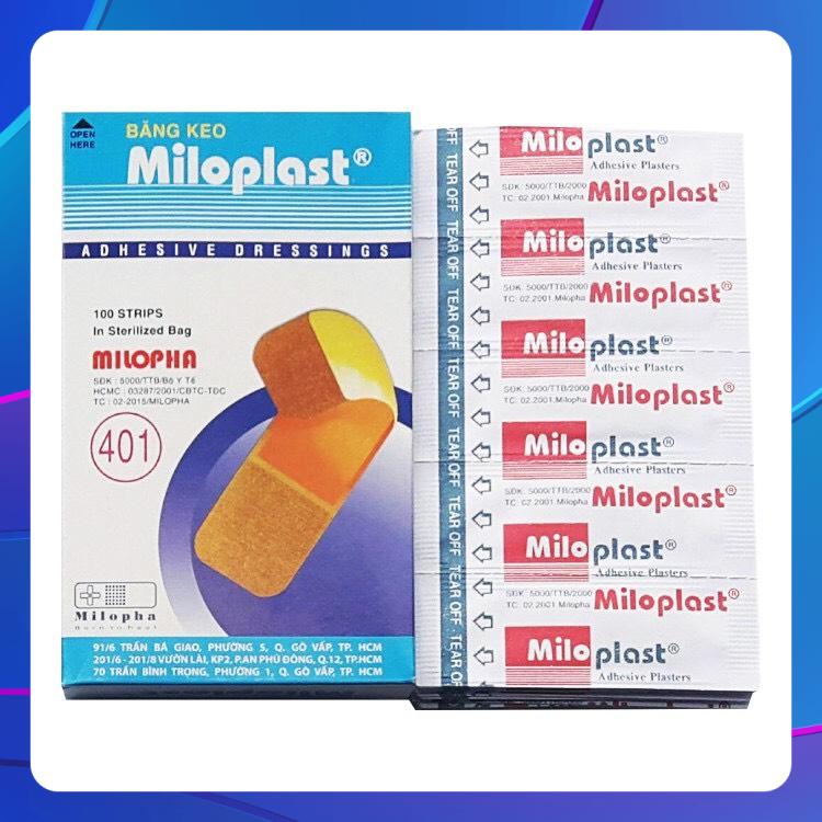Băng cá nhân milo plaster hộp 100 miếng