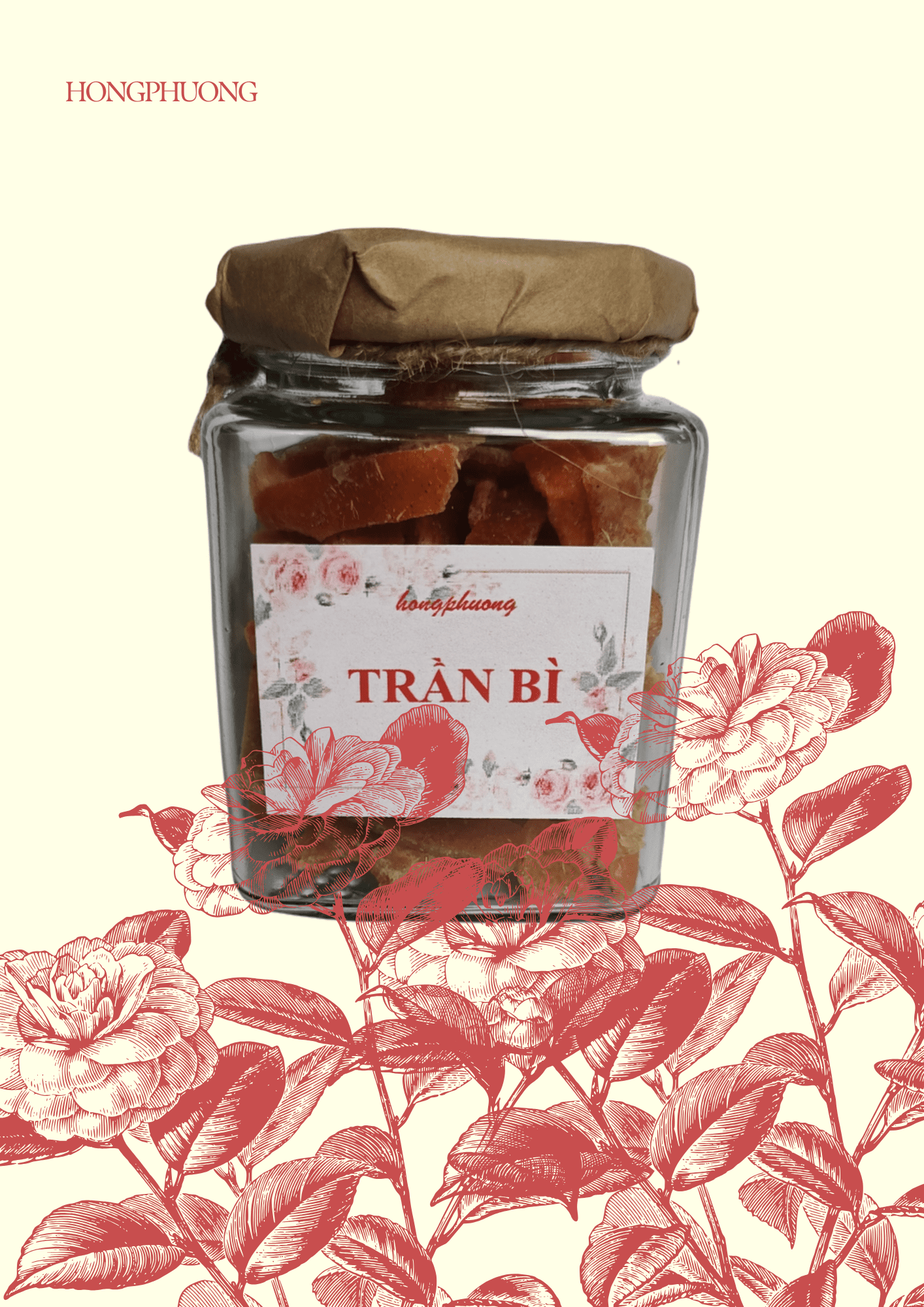Mứt trần bì (hủ thủy tinh)