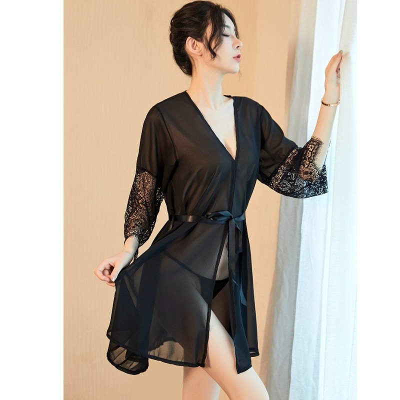 Nơi bán Áo Choàng Kimono 5224 Tay Pha Ren Xuyên Thấu Gợi Cảm