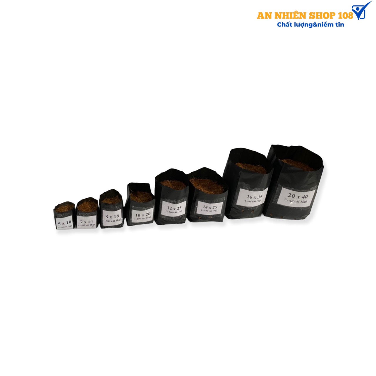 Túi Ươm Cây Trồng Bầu ươm cây giống size 5x10 -1kg