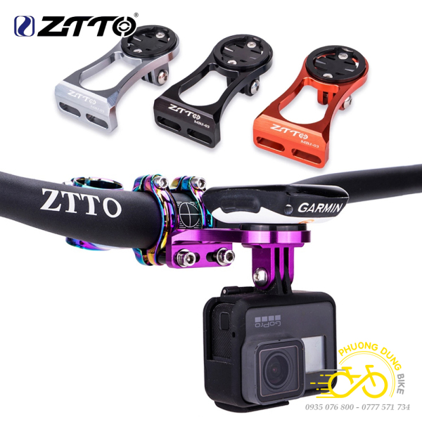 Giá bắt đồng hồ xe đạp cho Cateye, Garmin kèm gá treo đèn - Nhãn hiệu ZiTTO
