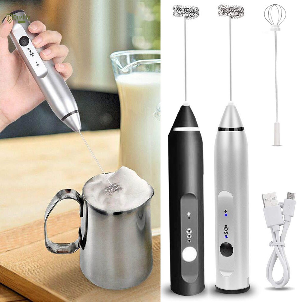 MÁY ĐÁNH TRỨNG TẠO BỌT CAFE 2 ĐẦU PIN SẠC