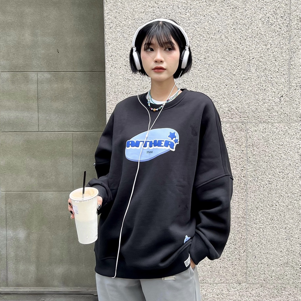 AITHER STUDIO Áo nỉ Sweater Aither tay dài form rộng