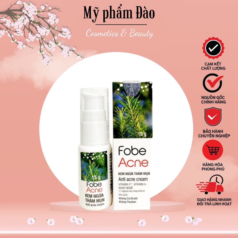 Kem giảm mụn, mờ thâm, mờ sẹo fobe acne 15g