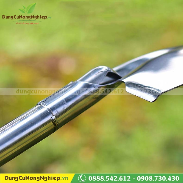 Xẻng làm vườn inox có tay cầm 80cm