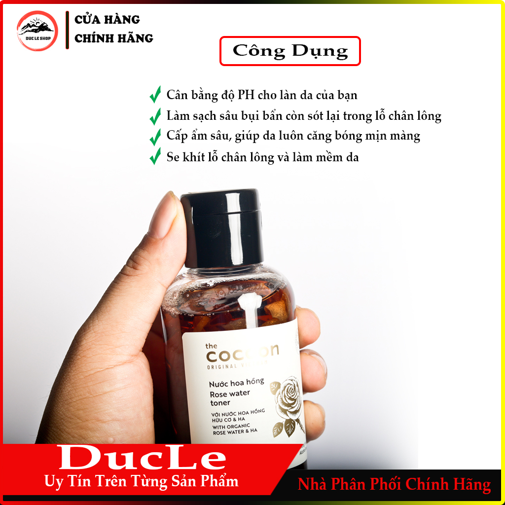 [HCM]Nước Hoa Hồng COCOON Cấp Ẩm Và Làm Mềm Da ( 140ml )