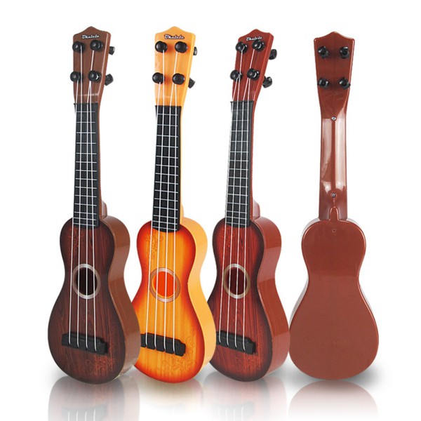 [HCM]Đồ chơi đàn guitar mini 4 day vân gỗ cho trẻ tập chơi đàn