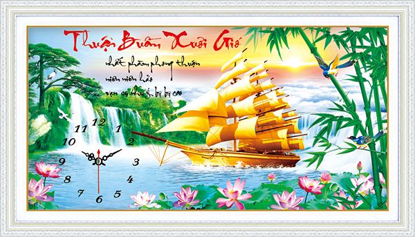 Tranh đính đá Thuận buồm xuôi gió Lv089