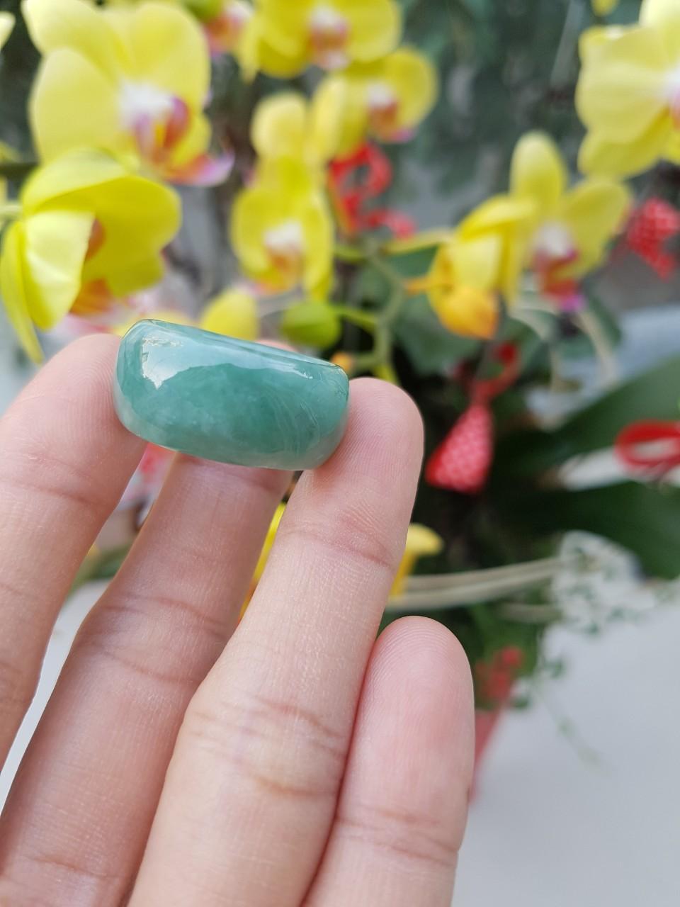 Nhẫn cẩm thạch thiên nhiên size 18mm