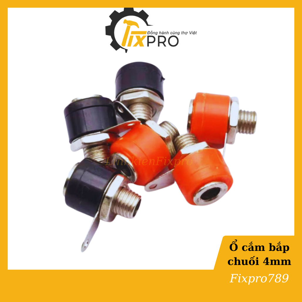 Đôi jack bắp chuối cái 4mm đực+cái chất lượng tốt