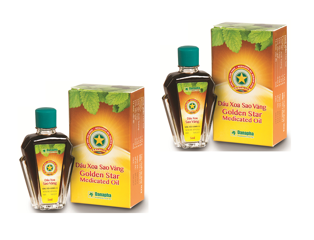 Combo 5 chai Dầu Xoa Sao Vàng Chai 5ml