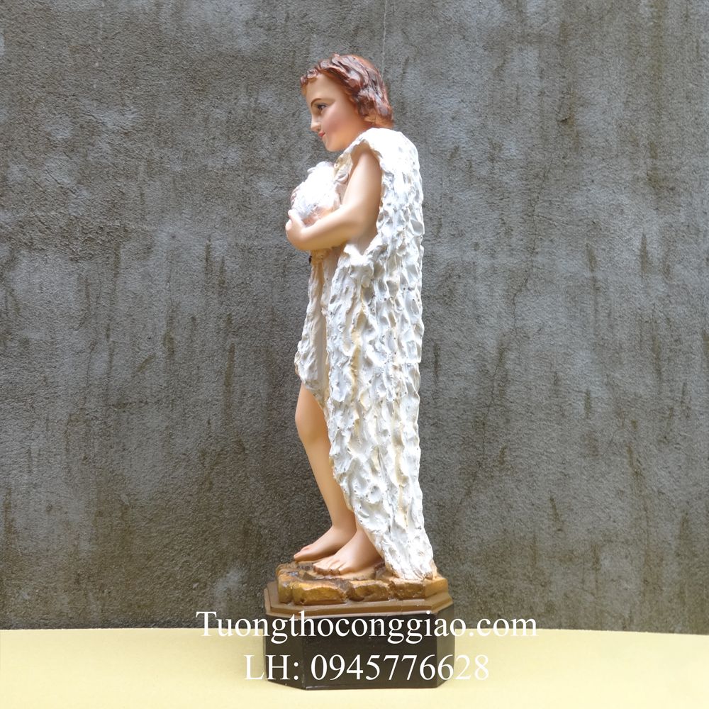 Tượng Thánh Gioan Baotixita (Gioan Tẩy Giả, Gioan Tiền Hô) 50cm composite