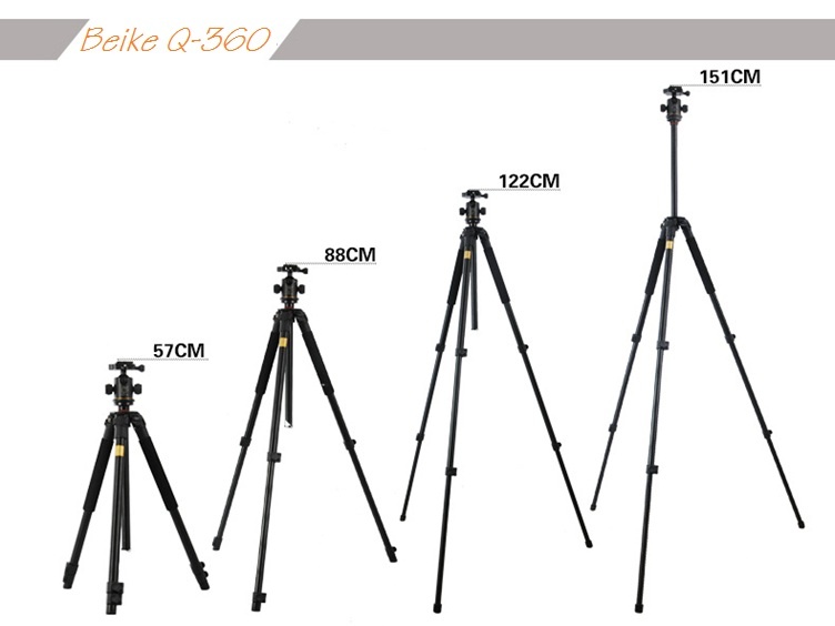 Chân máy ảnh Tripod Beike Q-360 + Remote cho máy ảnh