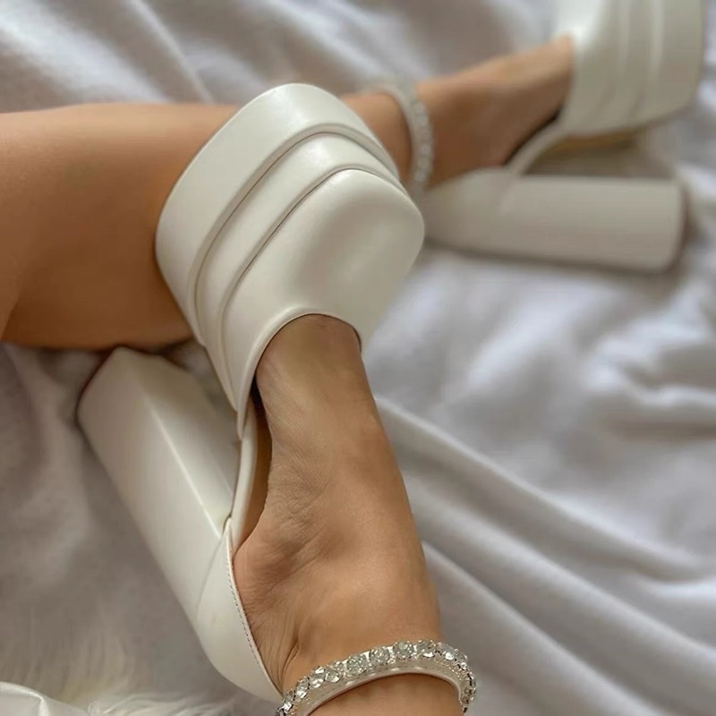Giày cao gót bít mũi siêu cao đế 10cm HK04