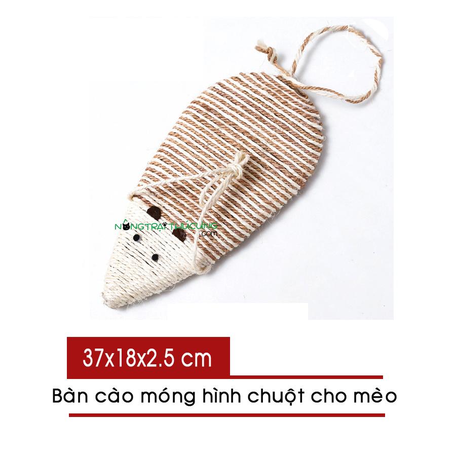 Bàn cào móng hình chuột cho mèo 37cm (loại dẹp) - [Nông Trại Thú Cưng]