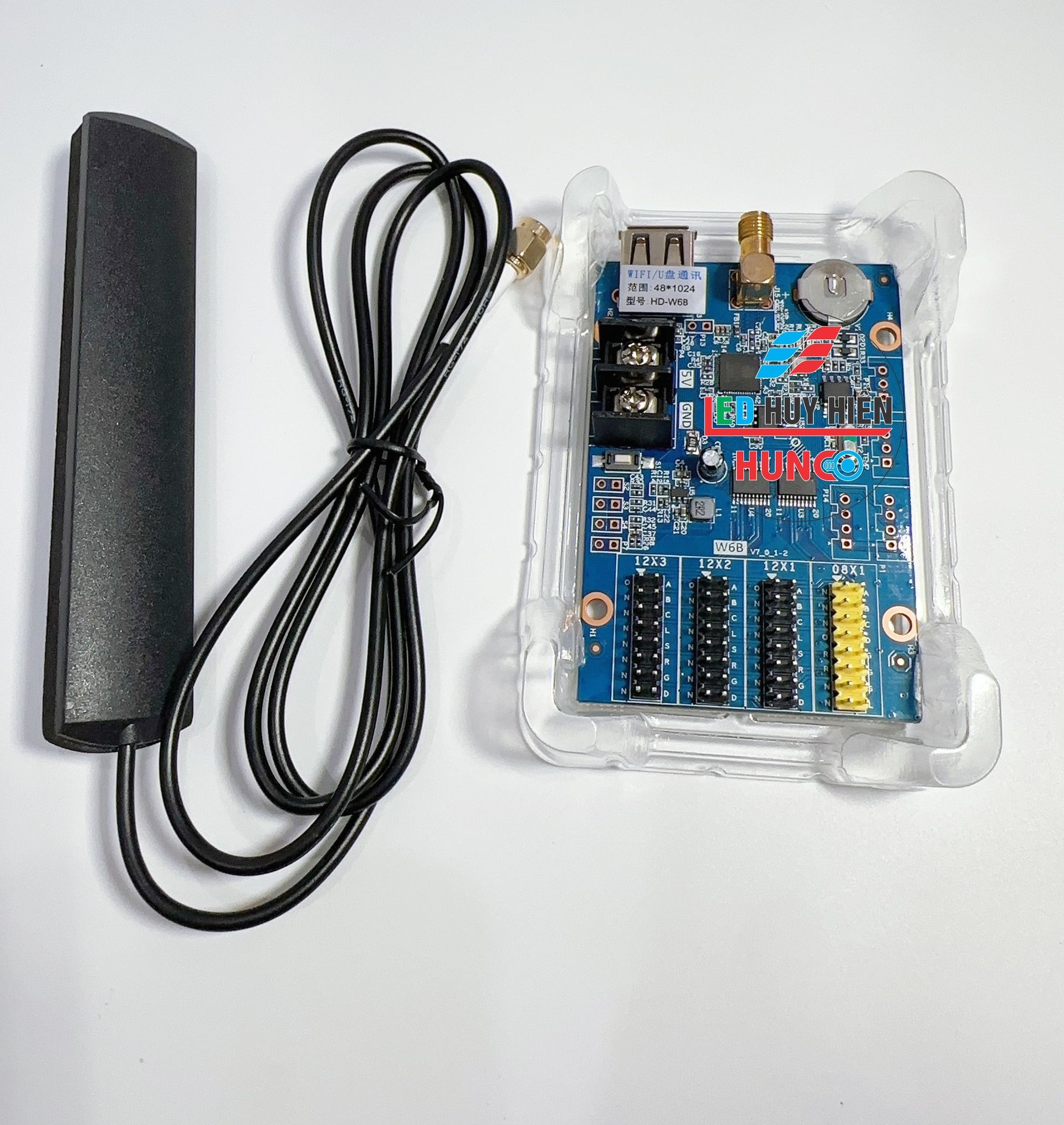 Card HD W6B (USB WIFI) hỗ trợ 3 tầng module Led 1 3 màu