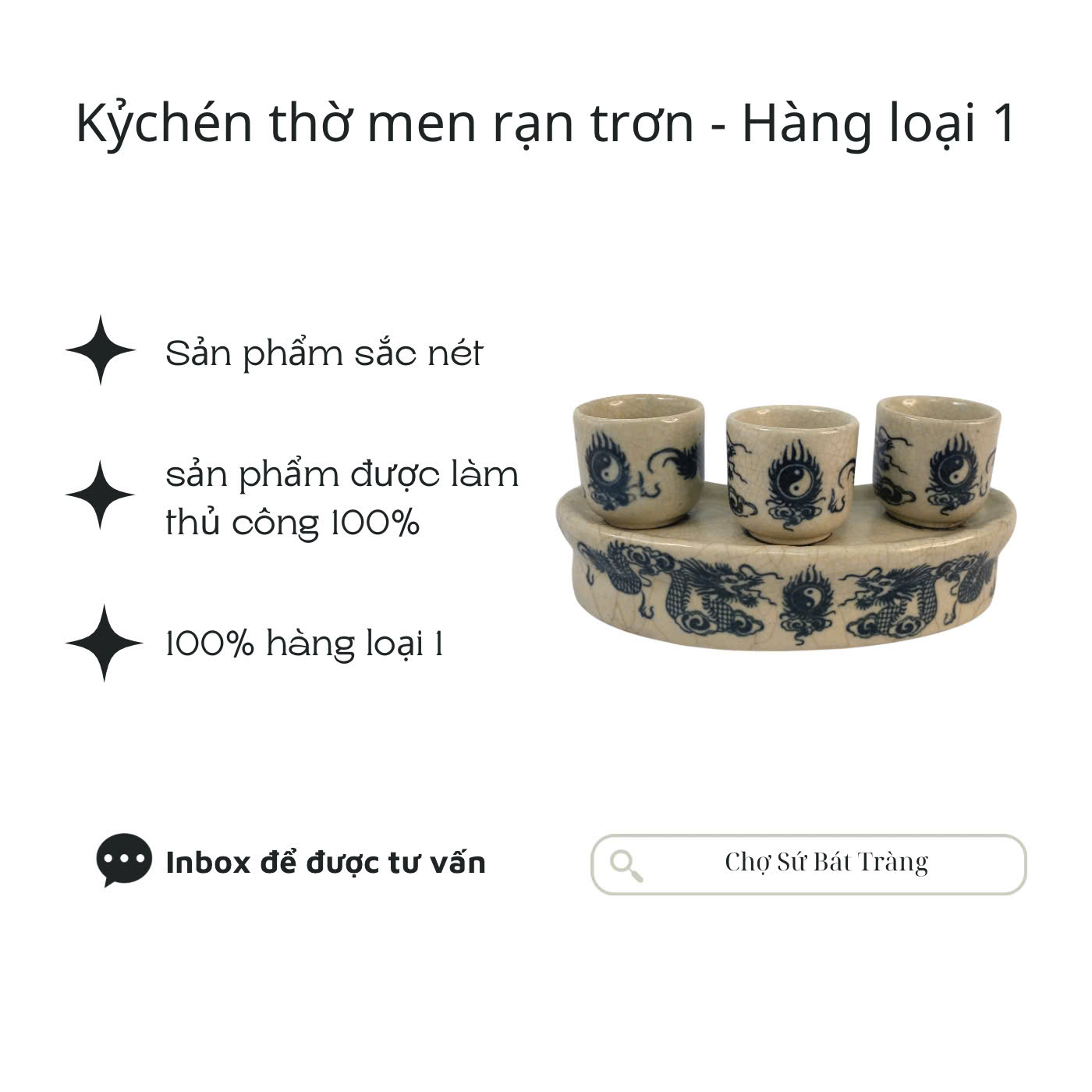 KỶ CHÉN THỜ MEN RẠN TRƠN – GIỮ GÌN NÉT ĐẸP TÂM LINH VIỆT - Chợ Sứ Bát Tràng