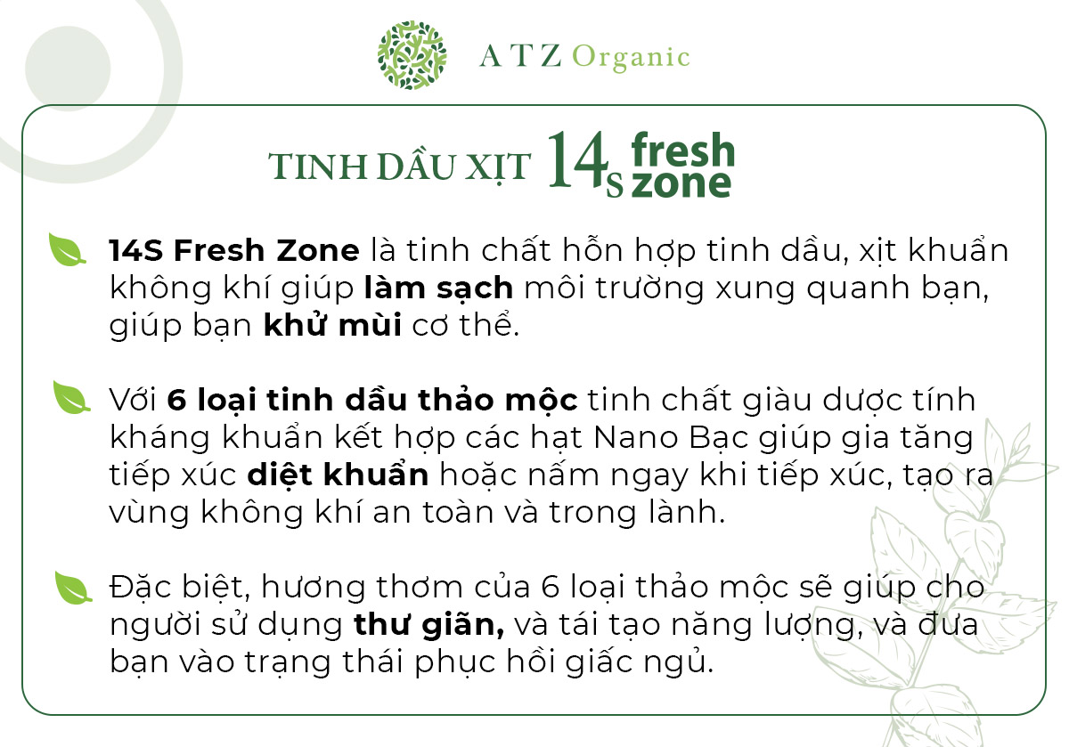 Tinh dầu xịt 14s Fresh Zone