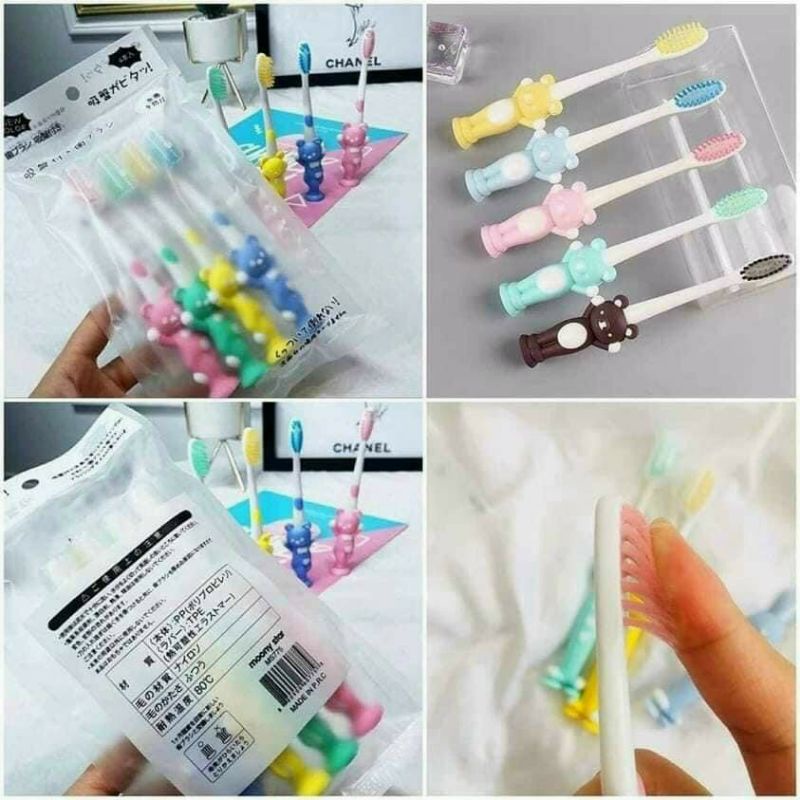 Bàn chải hình gấu cho bé ( Hàng nhật )