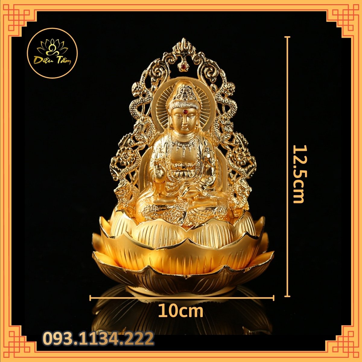 Tượng phật bà quan âm nước hoa trang trí QAR