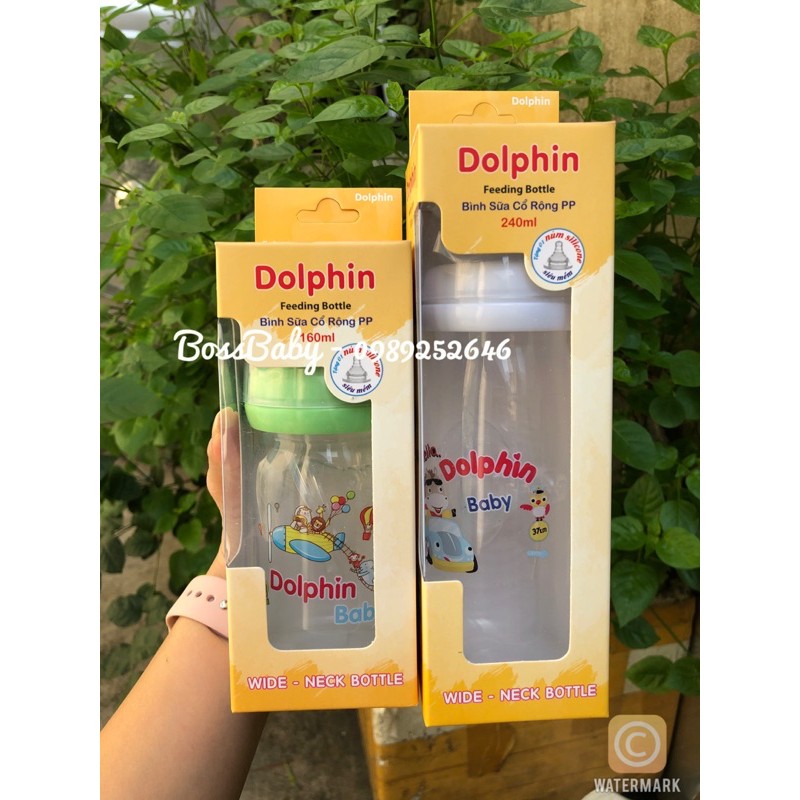 Bình Sữa Cổ Rộng Dolphin 160Ml/240Ml