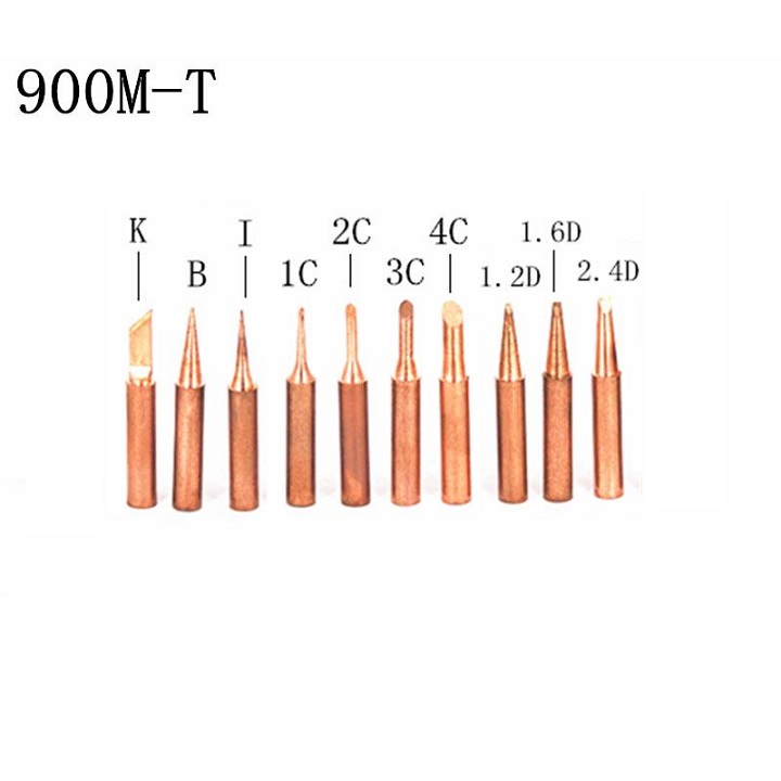 Bộ 10 Mũi Hàn 936- 900M-T Mũi Đồng