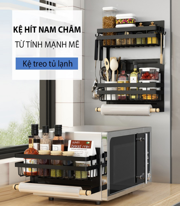 GIÁ KỆ TREO TỦ LẠNH HÍT NAM CHÂM