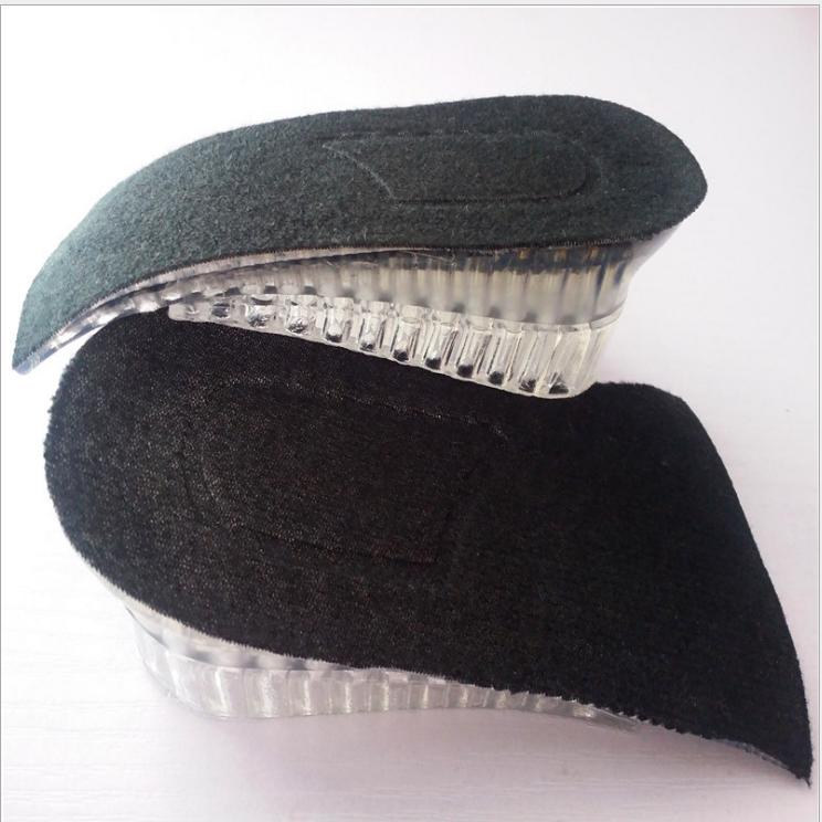 Sét 2 miếng độn đế giày silicon êm chân, lót giày tăng chiều cao phù hợp cho cả nam và nữ - ĐEN