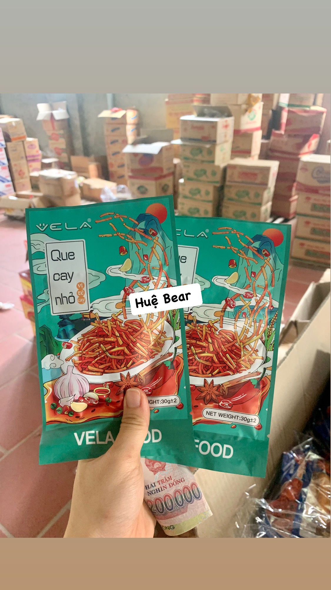 Bịch 30goi snack que cay nhỏ