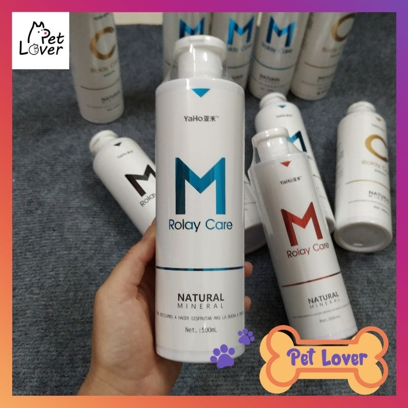 Sữa Tắm Cho Chó Lông Trắng, Sữa Tắm Chó Trị Vết Ố Lông Yaho M Rolay Care chai 500ml