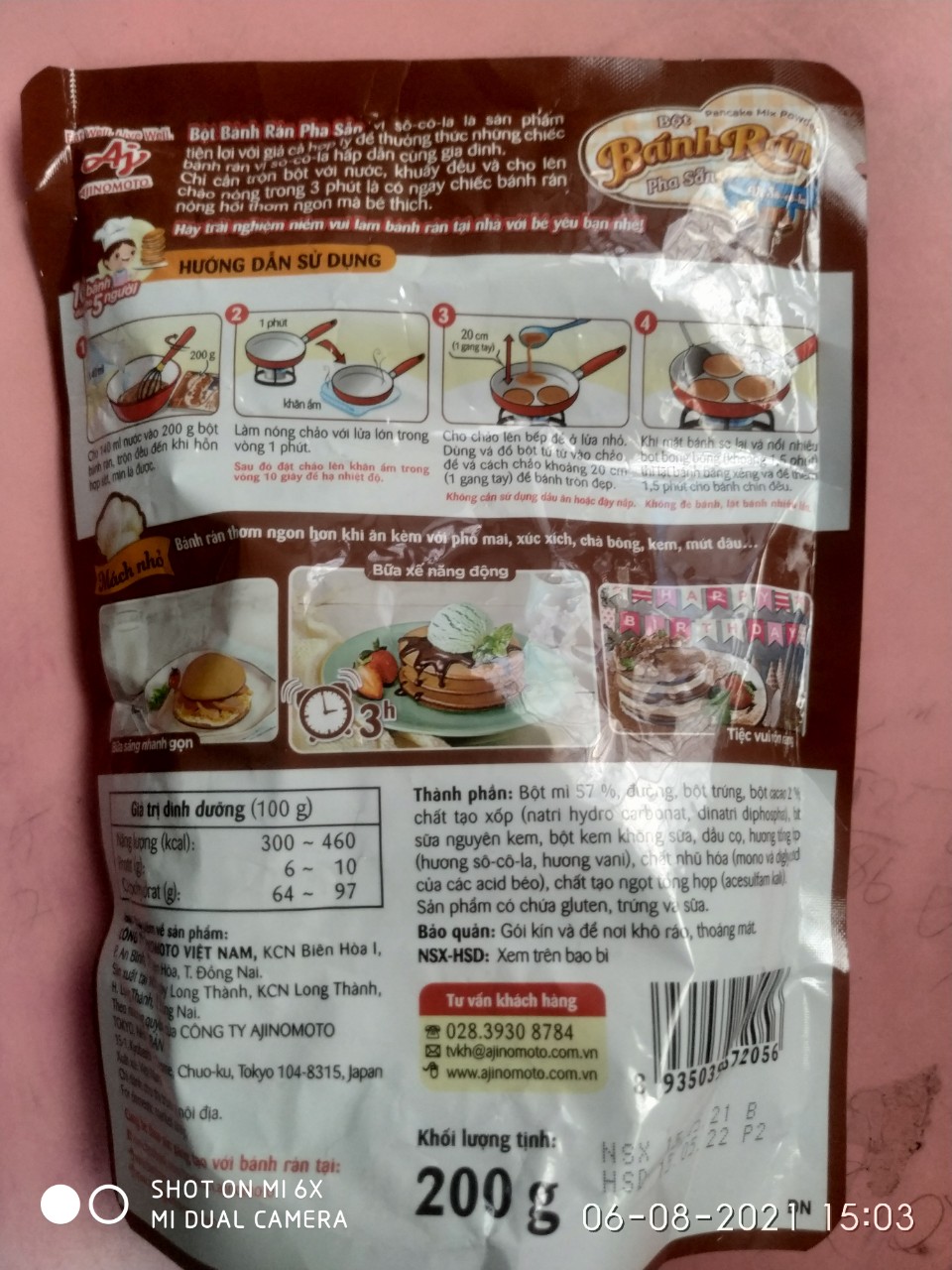 bột bánh rán ( socola ) 200gr -160