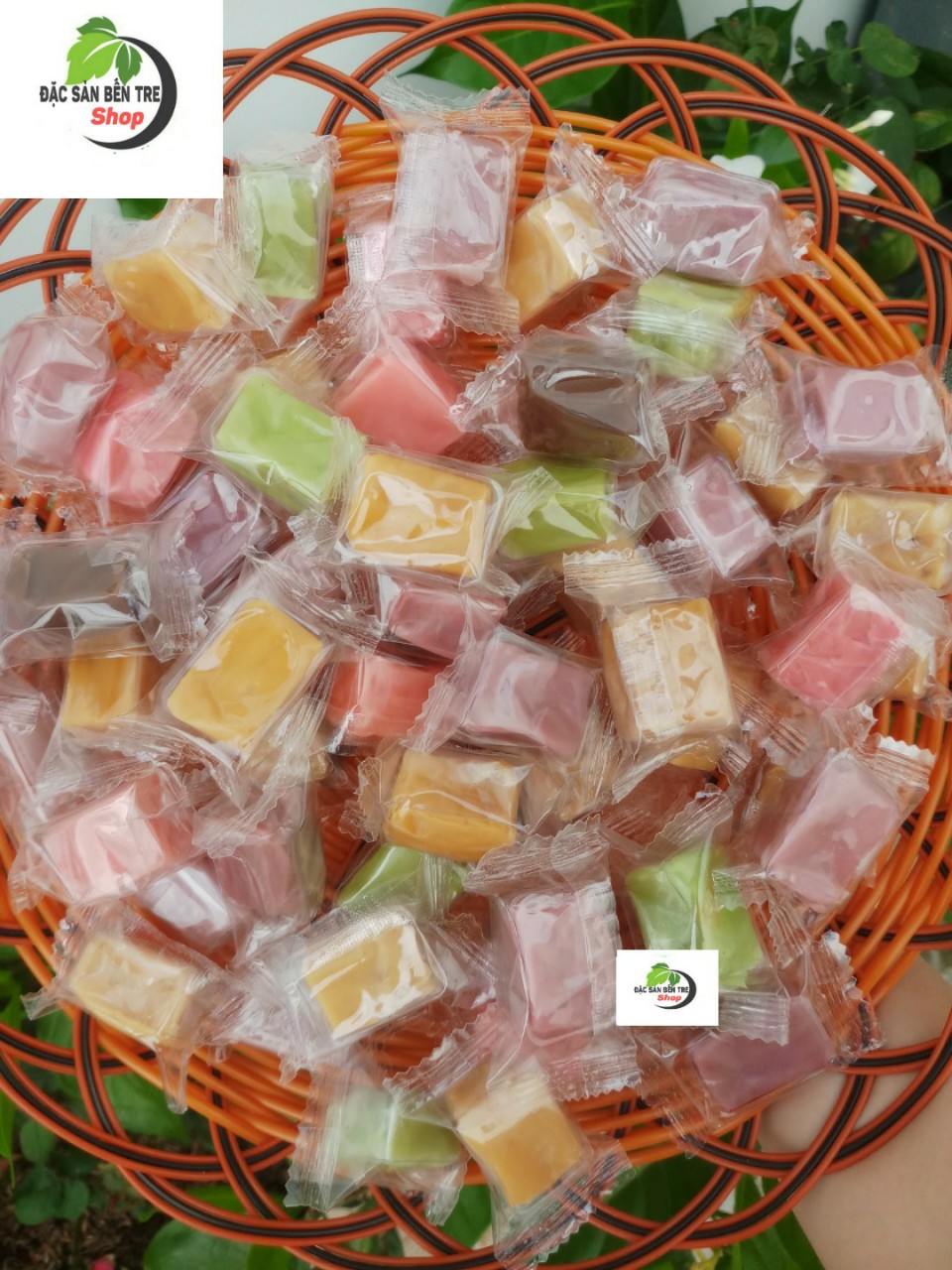 (Freeship) 1kg kẹo dừa dẻo Thập cẩm Bến Tre