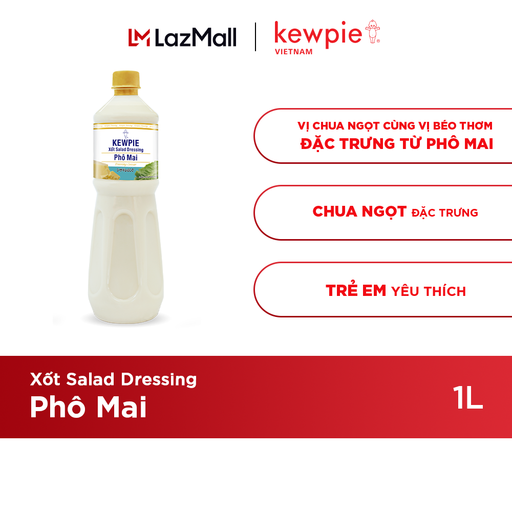 Xốt Salad Dressing Phô Mai Kewpie 1L