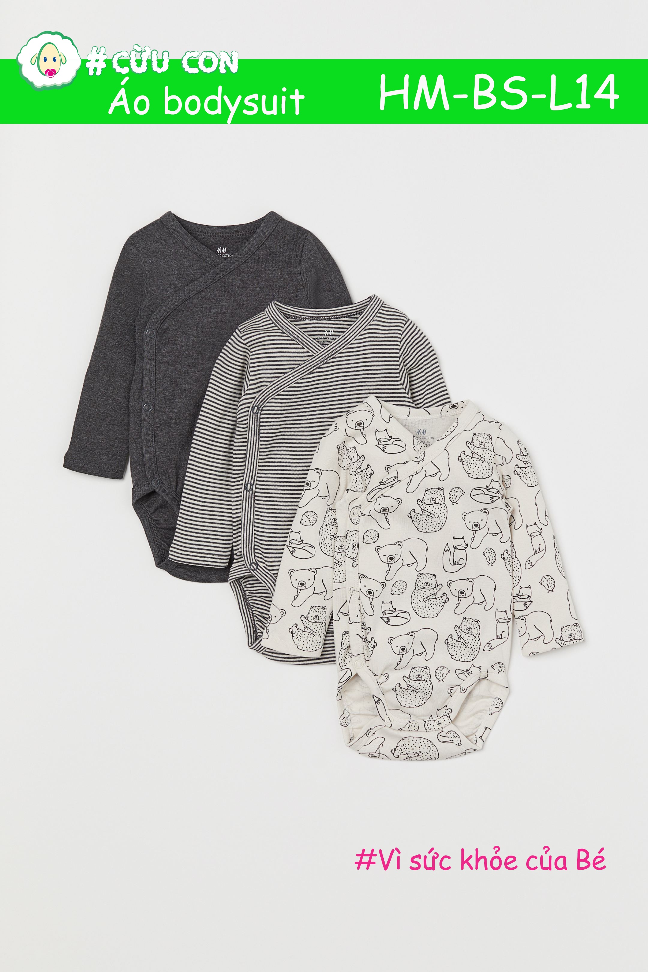 Set áo Bodysuit H&M UK Auth - L14