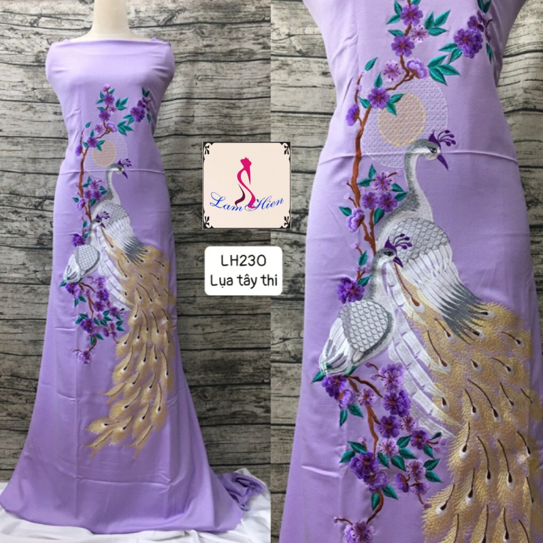Vải áo dài thêu cao cấp modell LH230
