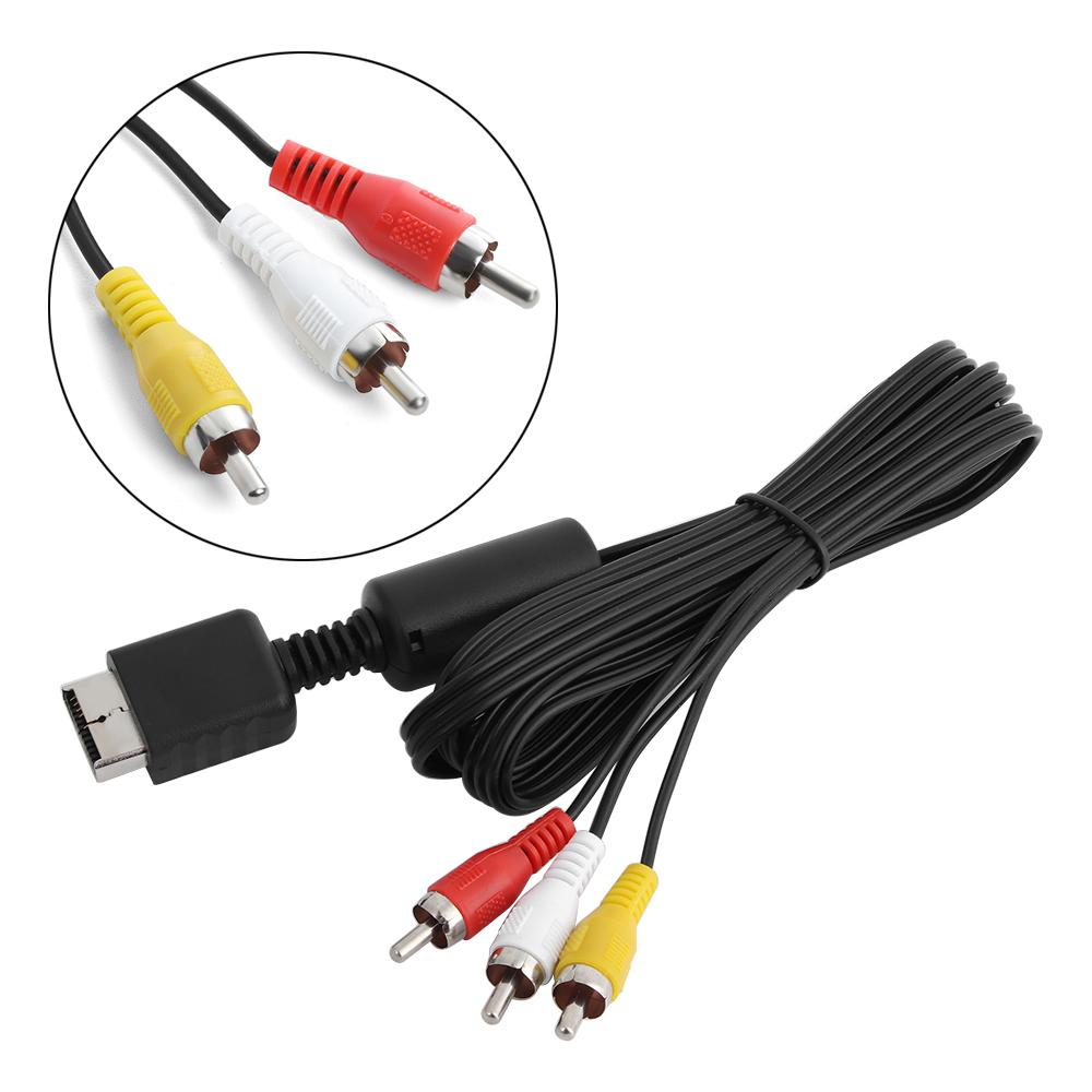 1PC 1.8m 3 Cáp video/âm thanh RCA Màu đen Bộ chuyển đổi đa đầu ra TV AVwire