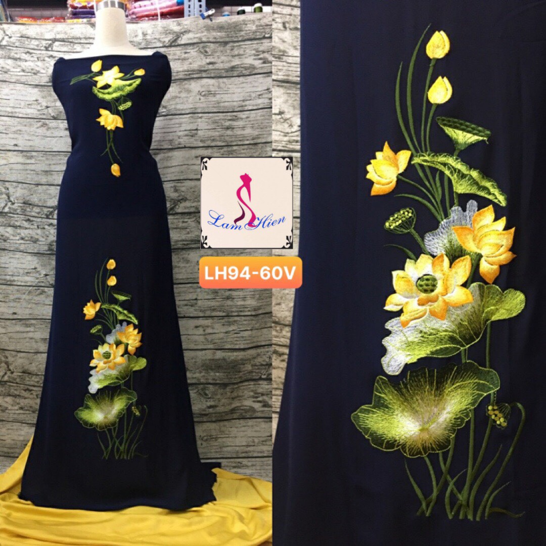 Vải áo dài thêu LH94 to