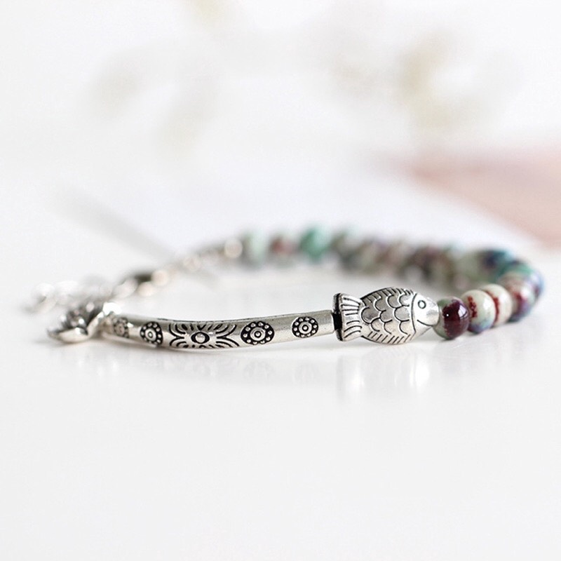 LẮC TAY ĐÁ SỎI HANDMADE - VTTH12