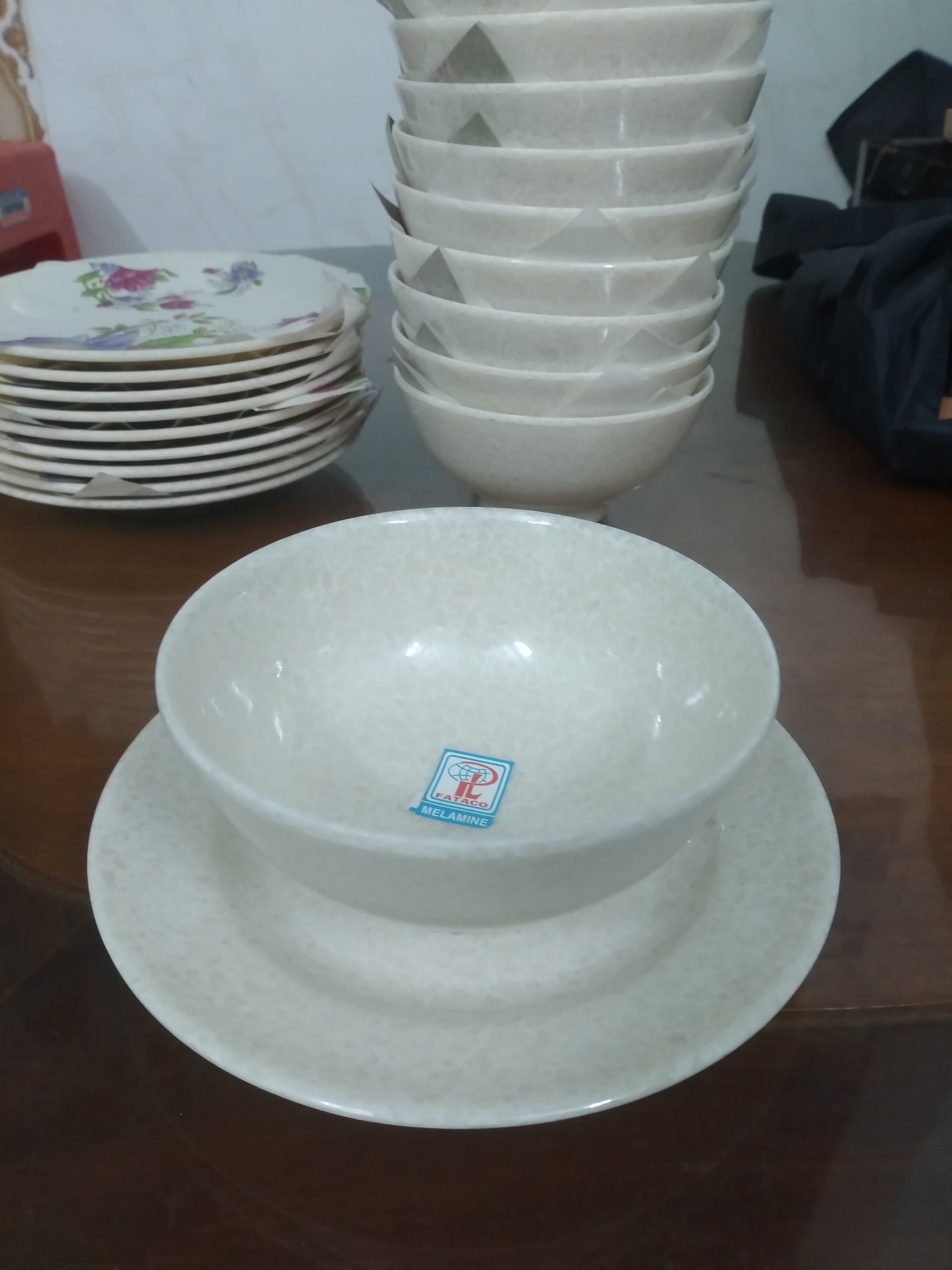 Chén nhựa melamine Có Tay Cầm BV039 Màu Đen Superware - Thế Giới Melamine