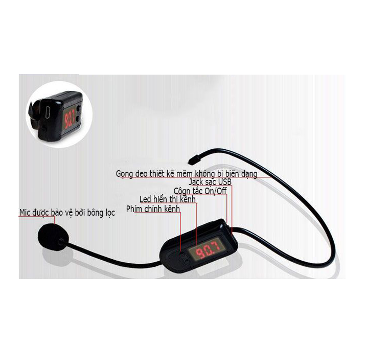 Fm Wireless Microphone, High Quality Wireless Teaching Assistant Speaker Microphone