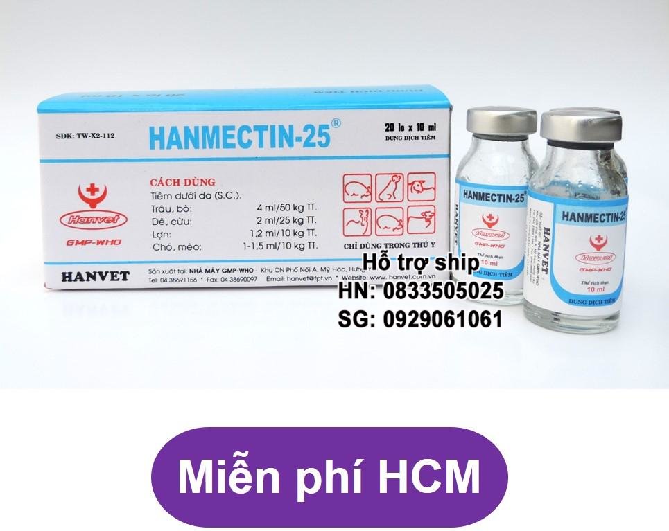 Hanpet - (1 lọ 10ml) HANMECTIN - Thuốc chích trị ve chó, tiêm trị ghẻ chó mèo - HP2111001