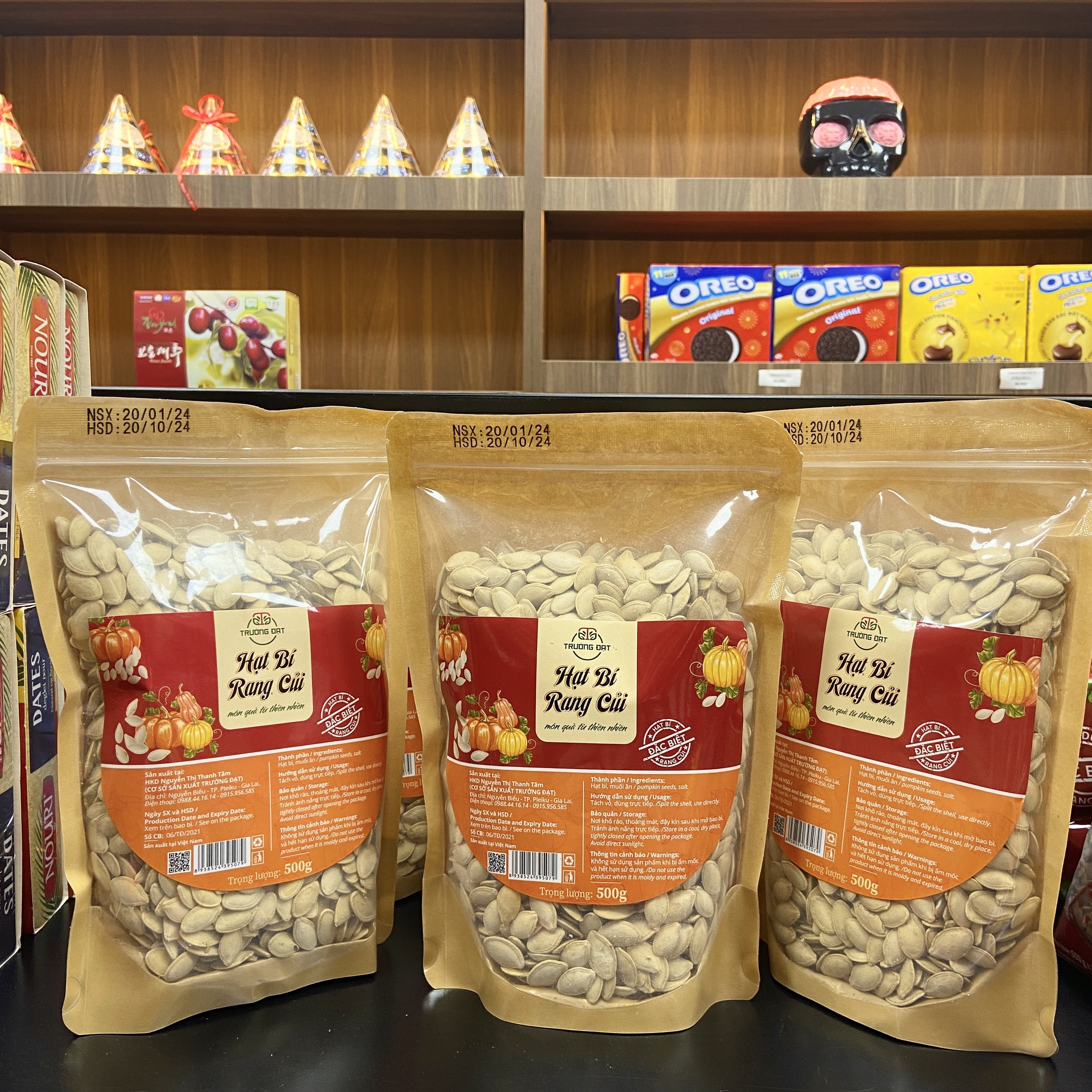 Hạt Bí Rang Củi Trường Đạt 510gr