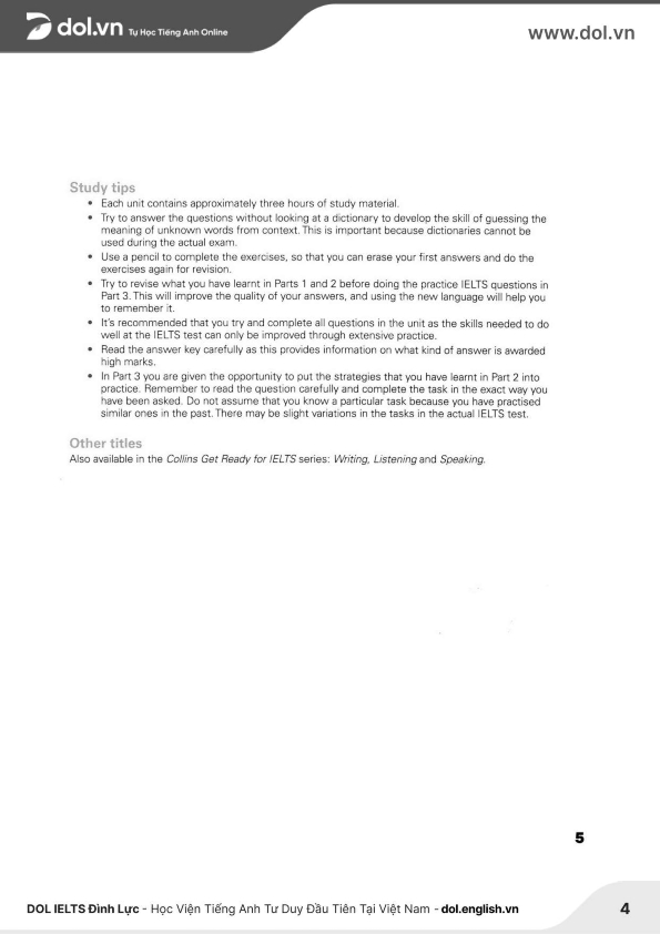 Get Ready for IELTS - Trọn bộ 4 cuốn