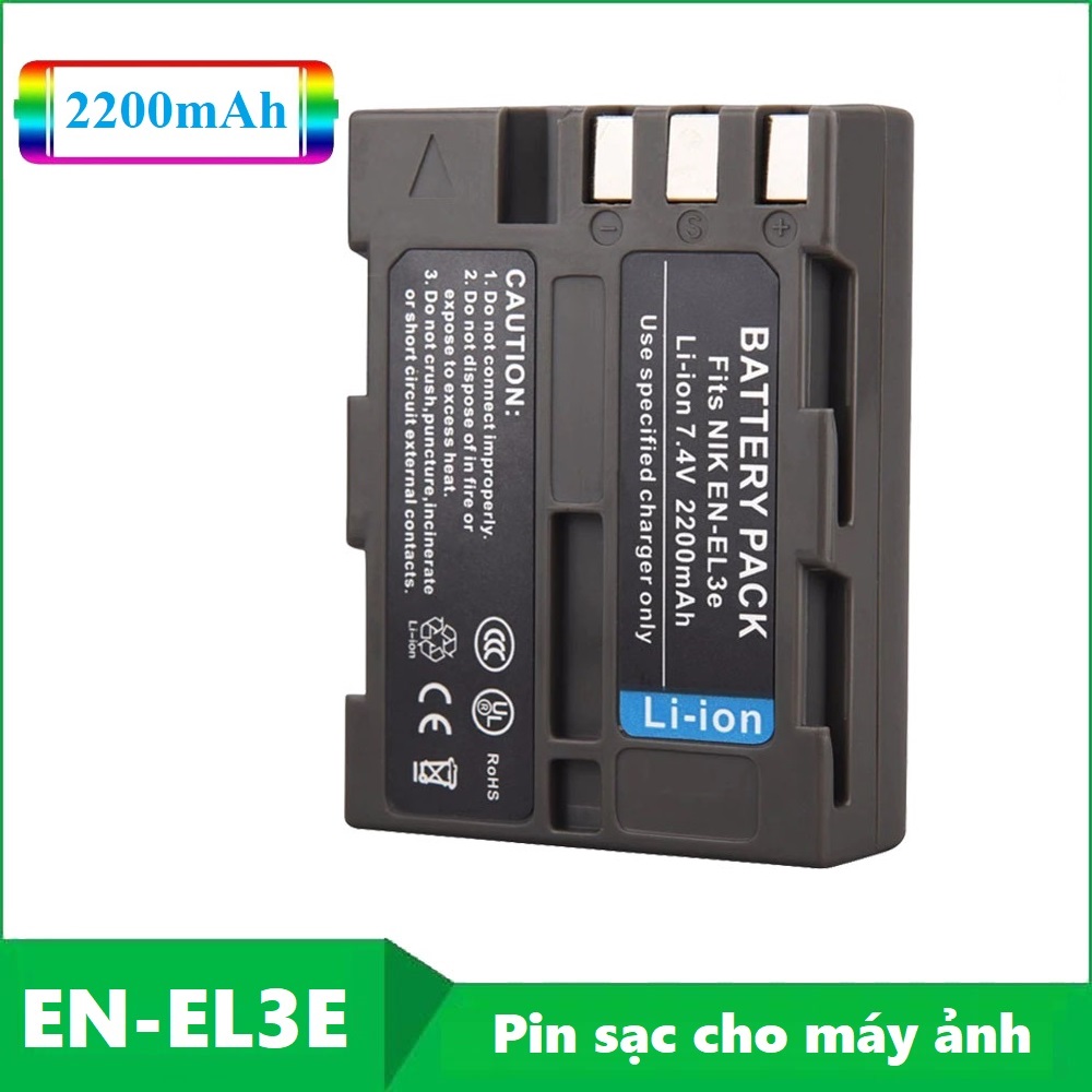 Pin máy ảnh nikon en-el3e dung lượng thực 2200mah - pin cho nikon en el3e - battery pack fits en-el3e
